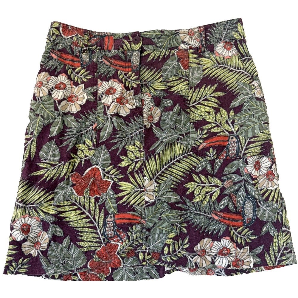 Christopher & Banks Tropical Floral Mini Skirt Women's Size S‎ Spring/Summer